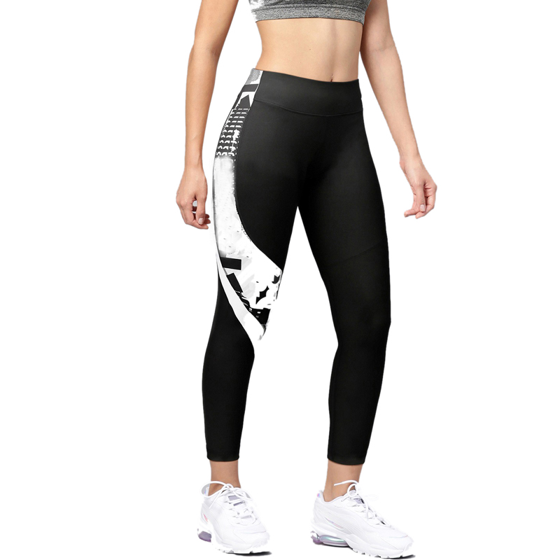 Black & White Colorblock Yoga Leggings