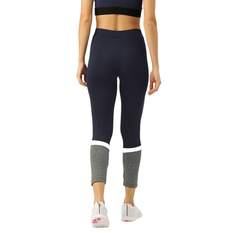 Blue & Grey Colorblocked Leggings